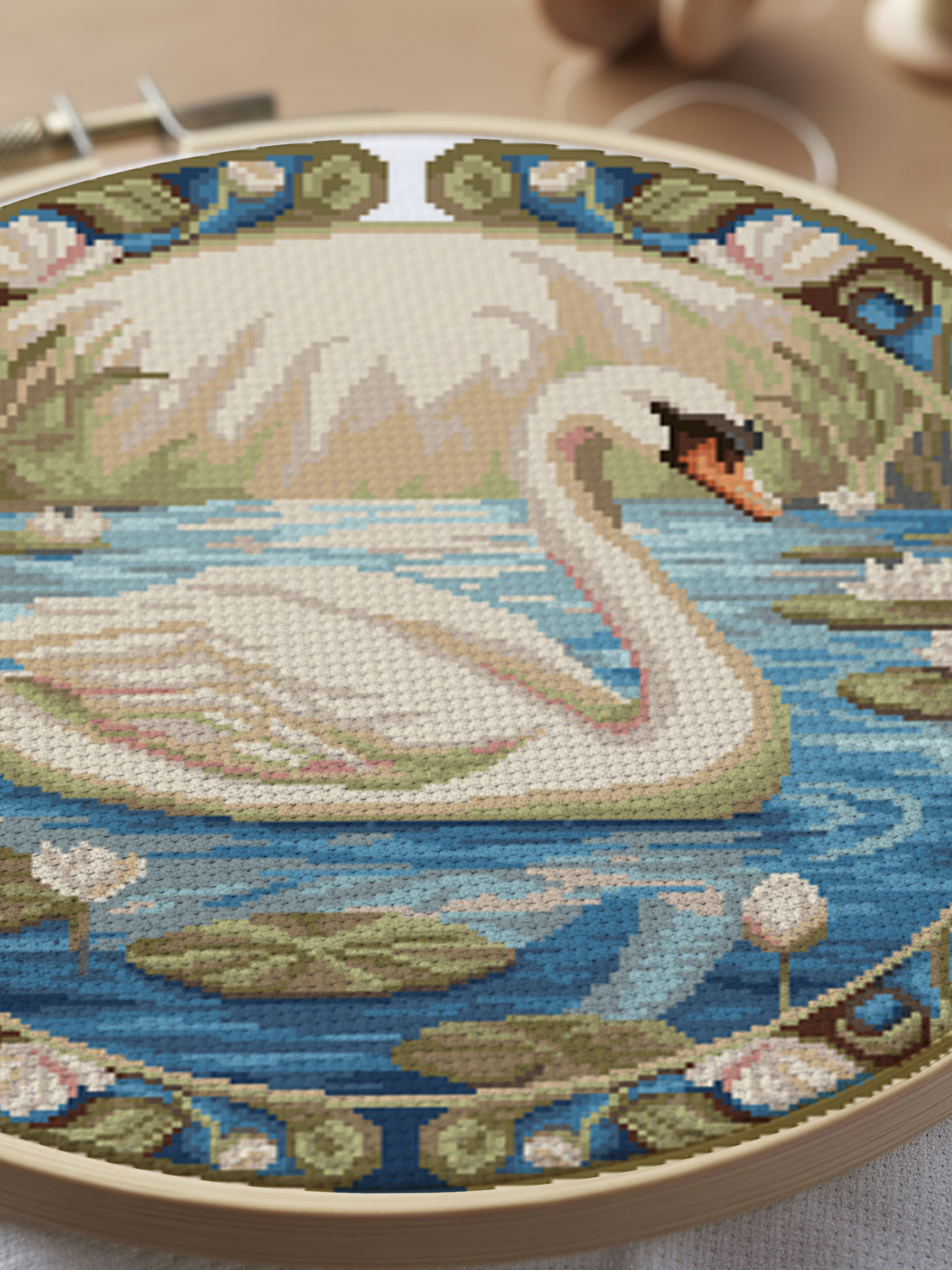 White Swan cross-stitch